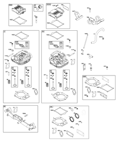 Cylinder Head Group Diagram and Parts List for 543477-3319-J1 400000 - 699999 Briggs and Stratton Engine